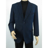 Men's Zacchi Sport Coat Patch Elbow Chenille Velveteen Bryan Navy - J.Valintin Men's Wear Legend - Bryan - Navy - M